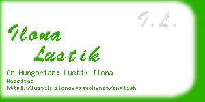 ilona lustik business card